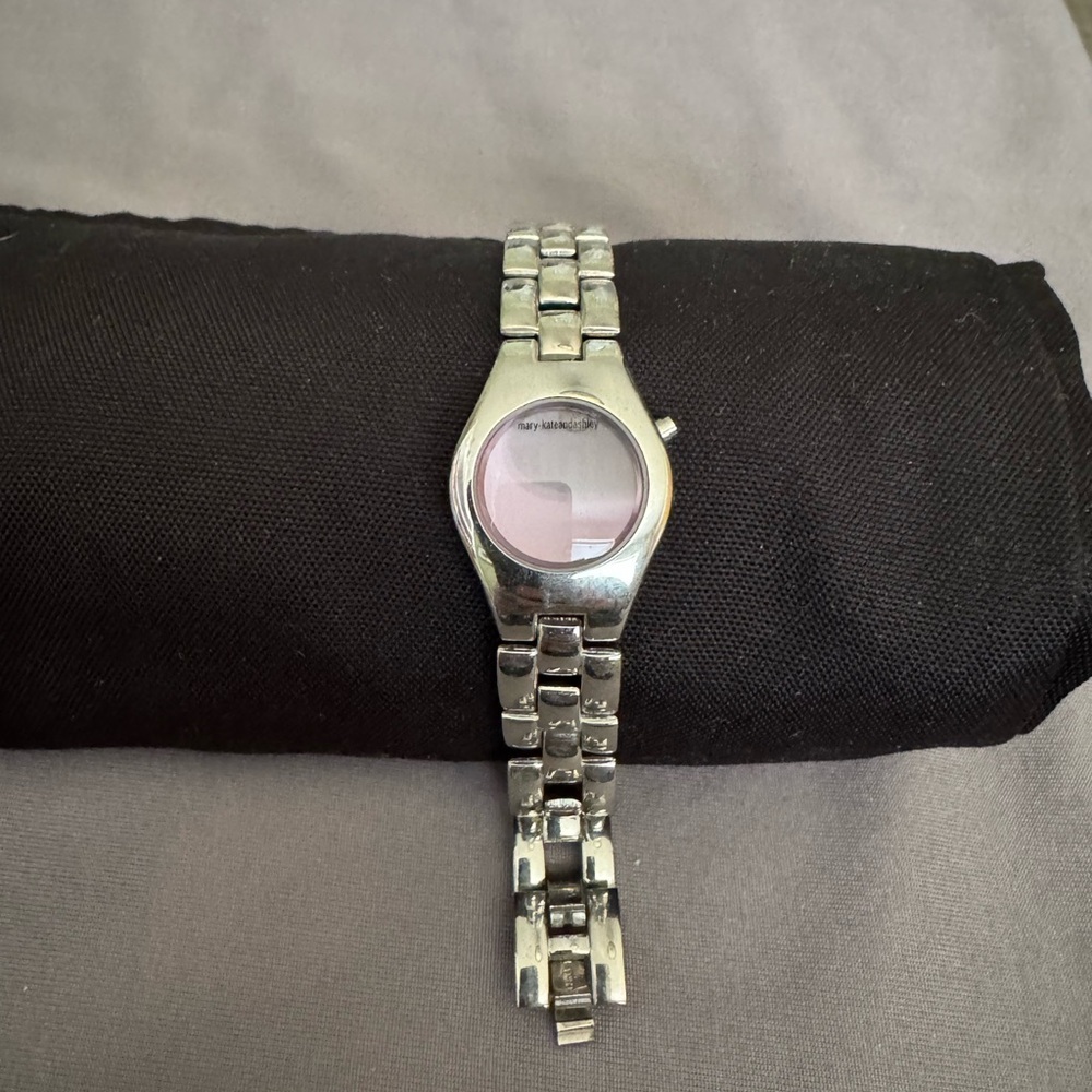 CLEARANCE Mary-Kate & Ashley Silver Watch with Pink Face